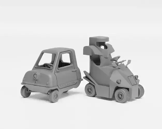 Peel P50 and P45 - H0 scale car model kit - Supported 3D print model