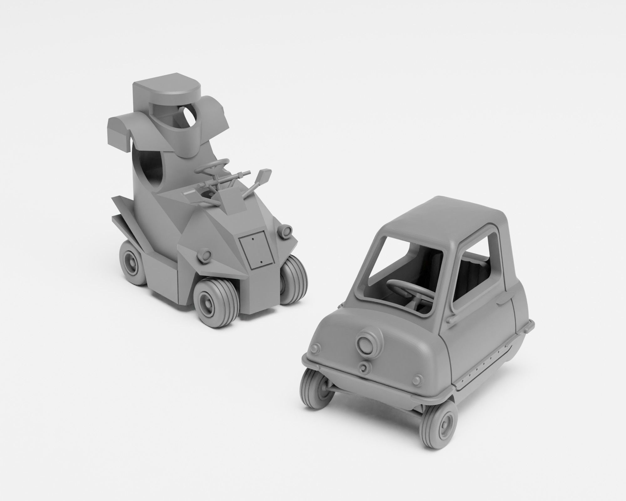 Peel P50 and P45 - H0 scale car model kit - Supported 3D print model_1
