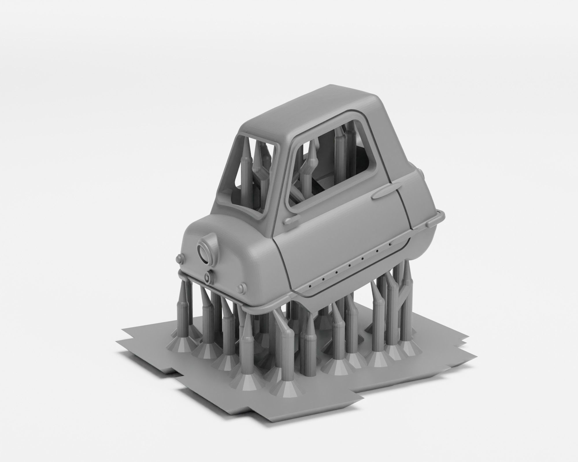 Peel P50 and P45 - H0 scale car model kit - Supported 3D print model_9