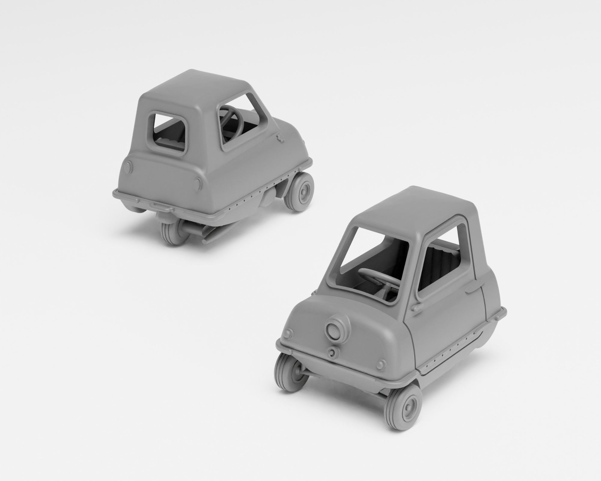 Peel P50 and P45 - H0 scale car model kit - Supported 3D print model_7