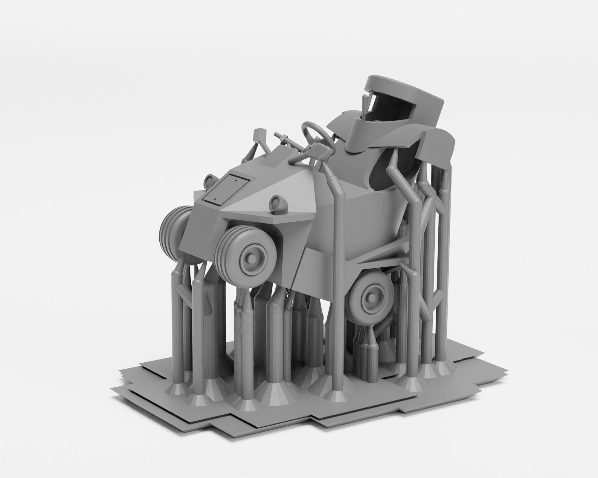 Peel P50 and P45 - H0 scale car model kit - Supported 3D print model_6