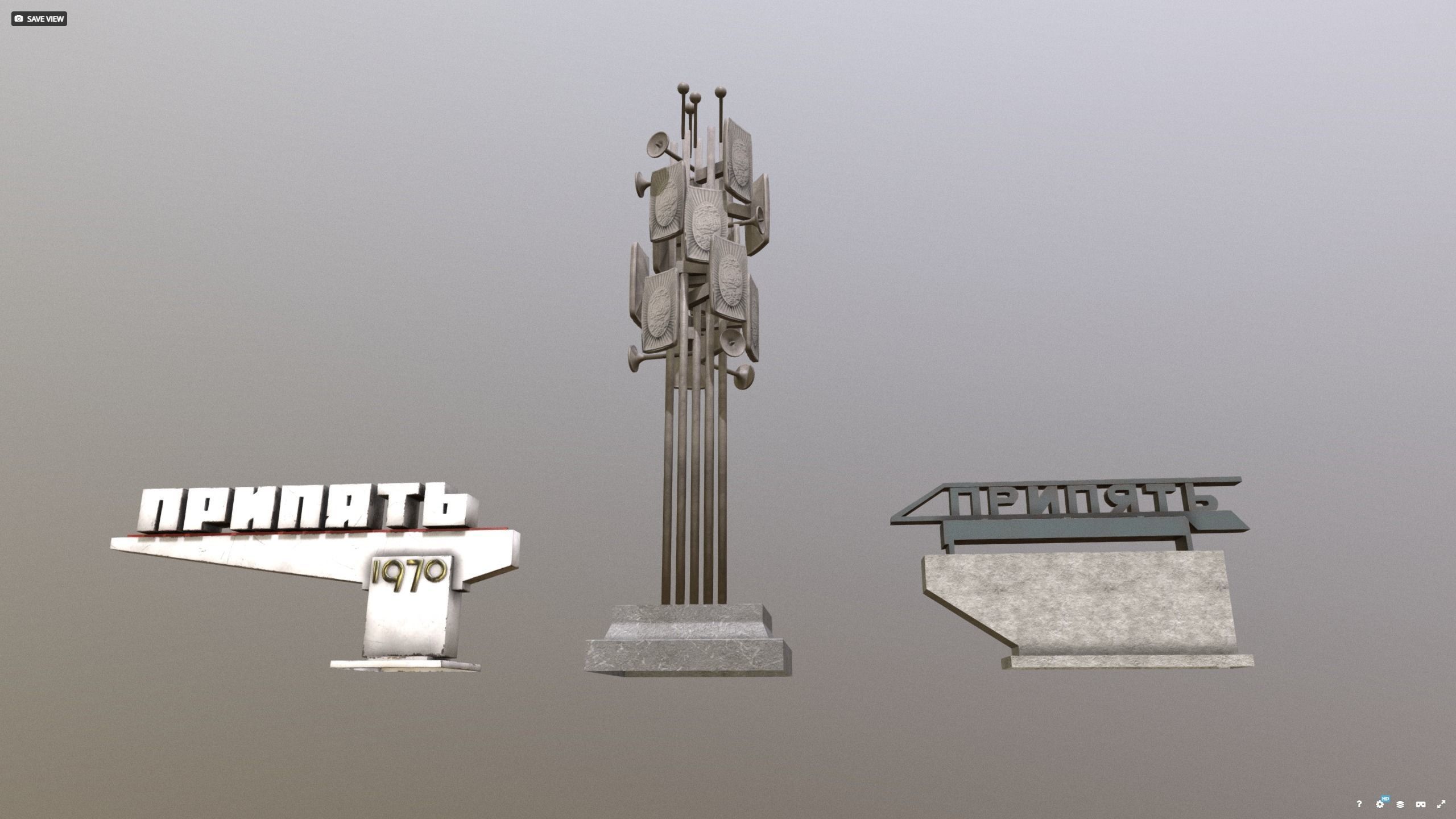 Pripyat decor pack before 1986 stalker  dayz 3D model_14