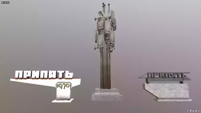 Pripyat decor pack before 1986 stalker  dayz 3D model