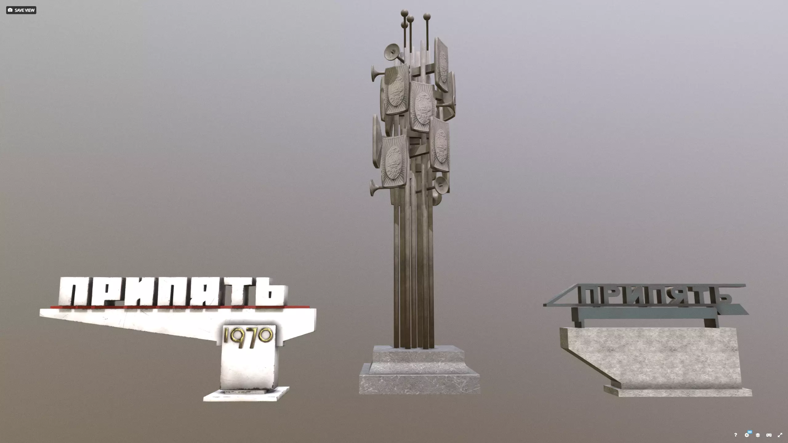 Pripyat decor pack before 1986 stalker  dayz 3D model_0