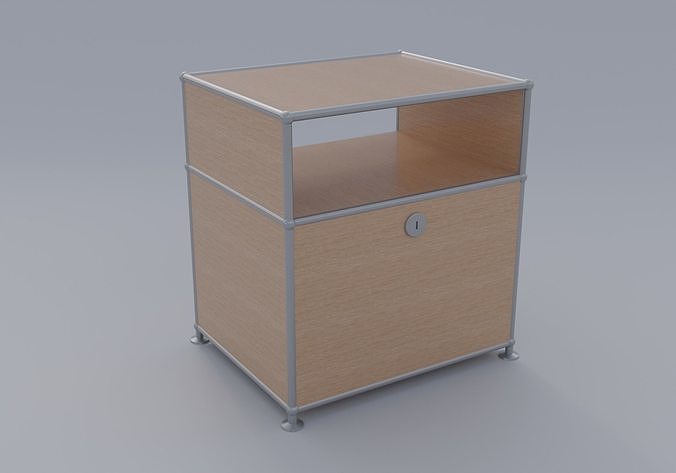 Bedside Table Low-poly 3D model