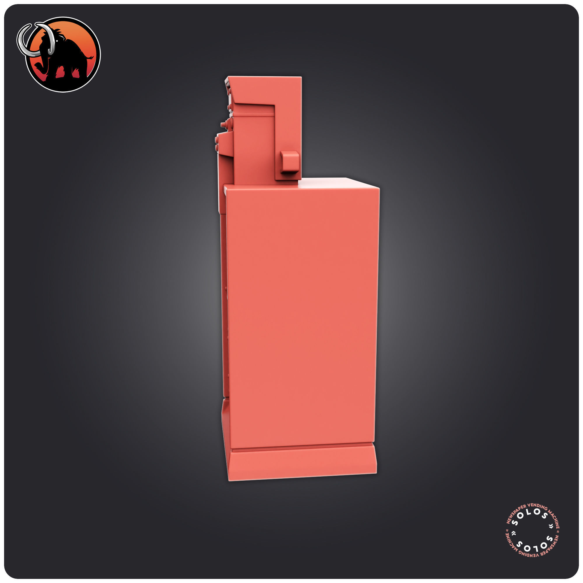 Newspaper Vending Machine 3D print model_1