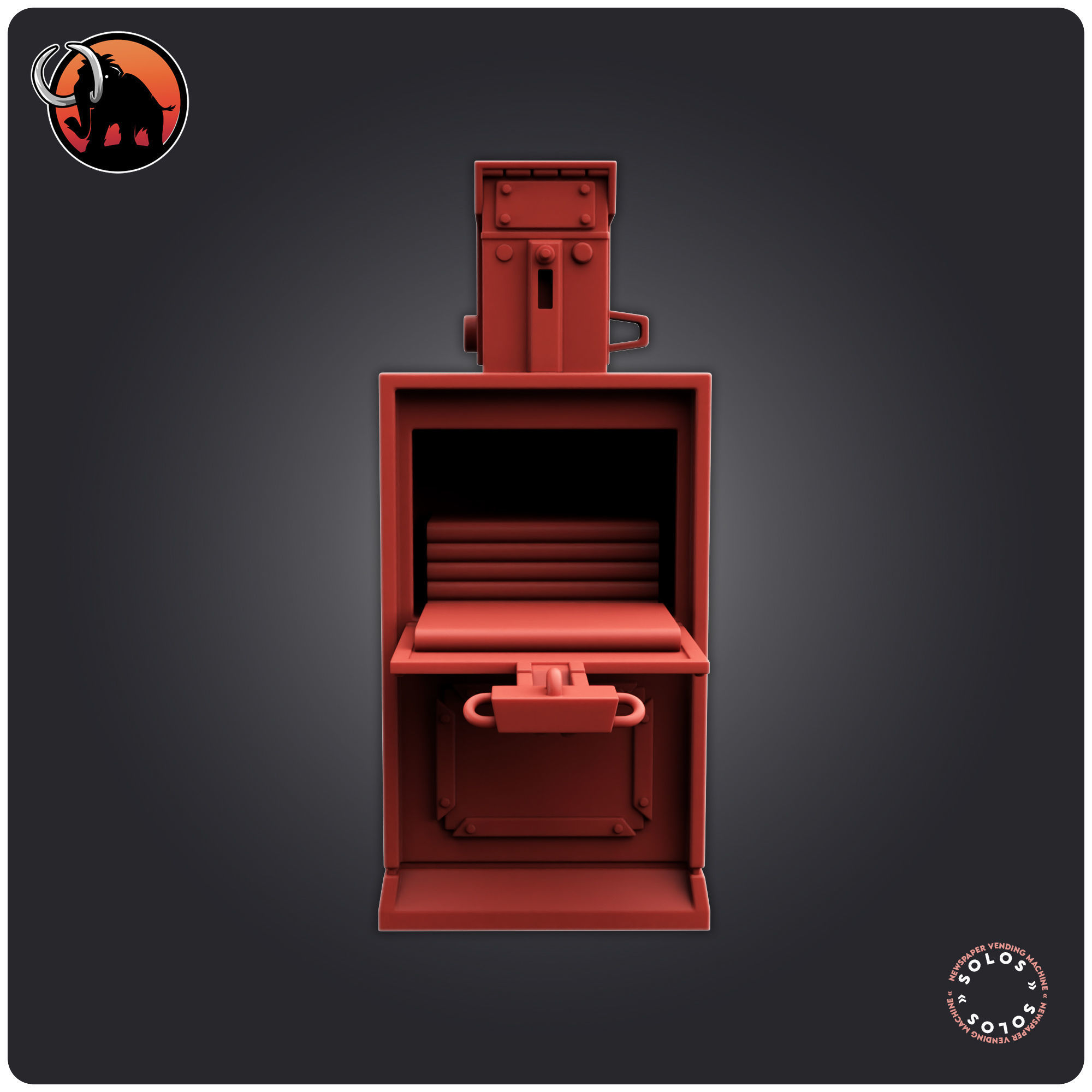 Newspaper Vending Machine 3D print model_5