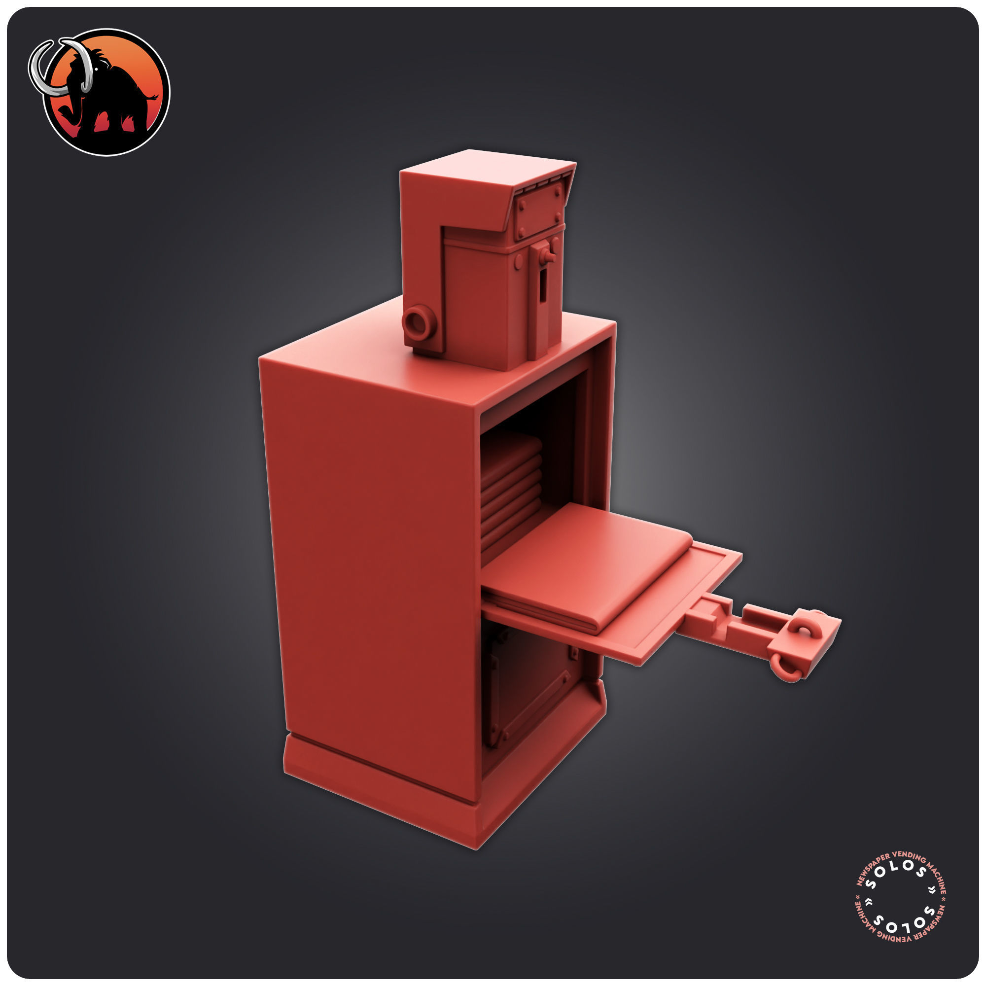 Newspaper Vending Machine 3D print model_4