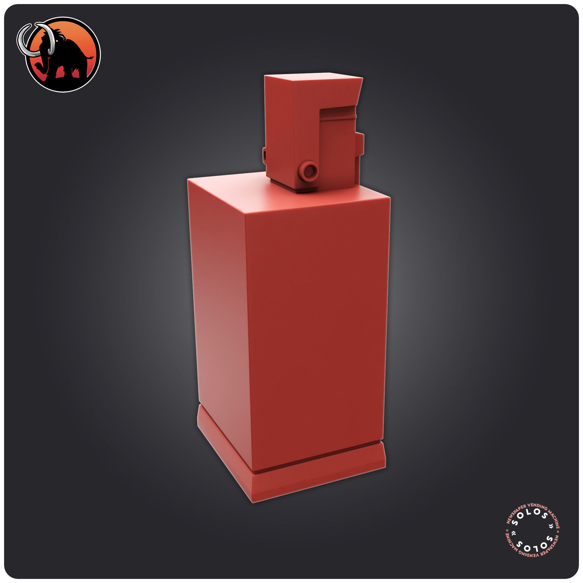 Newspaper Vending Machine 3D print model_3