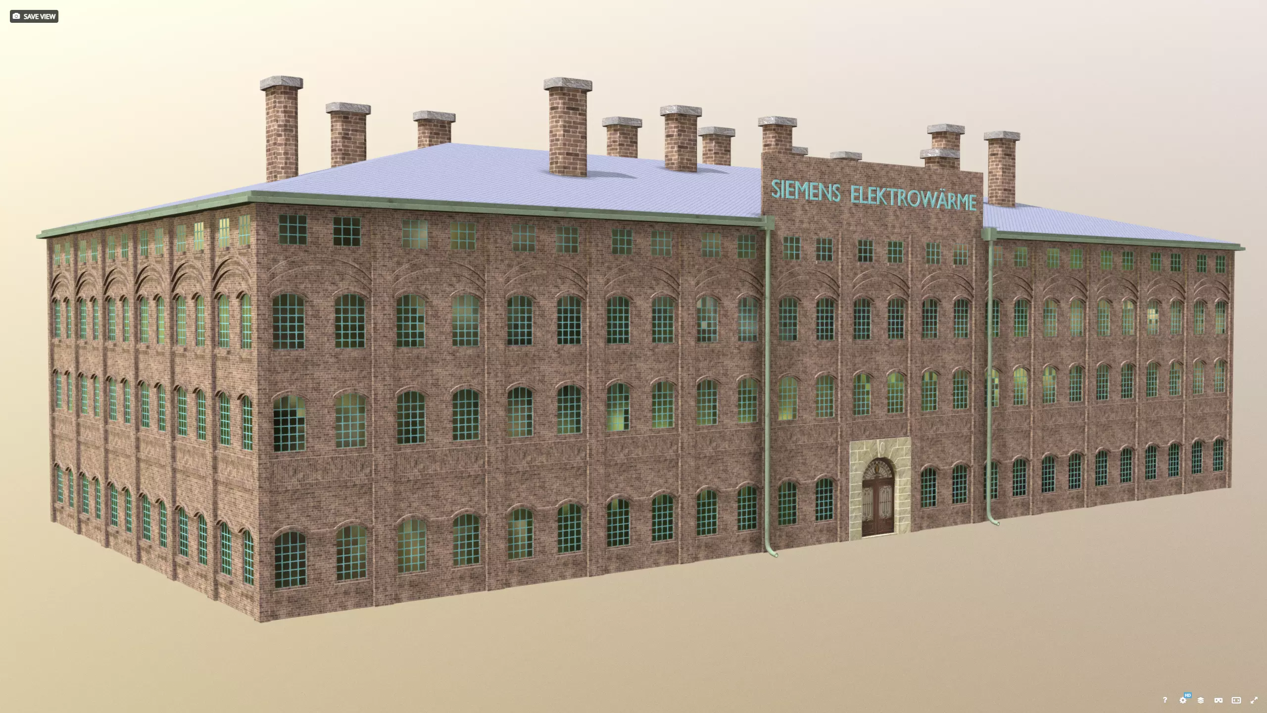 Siemens Fabrik warehouse 1938 ww2 3D model_0