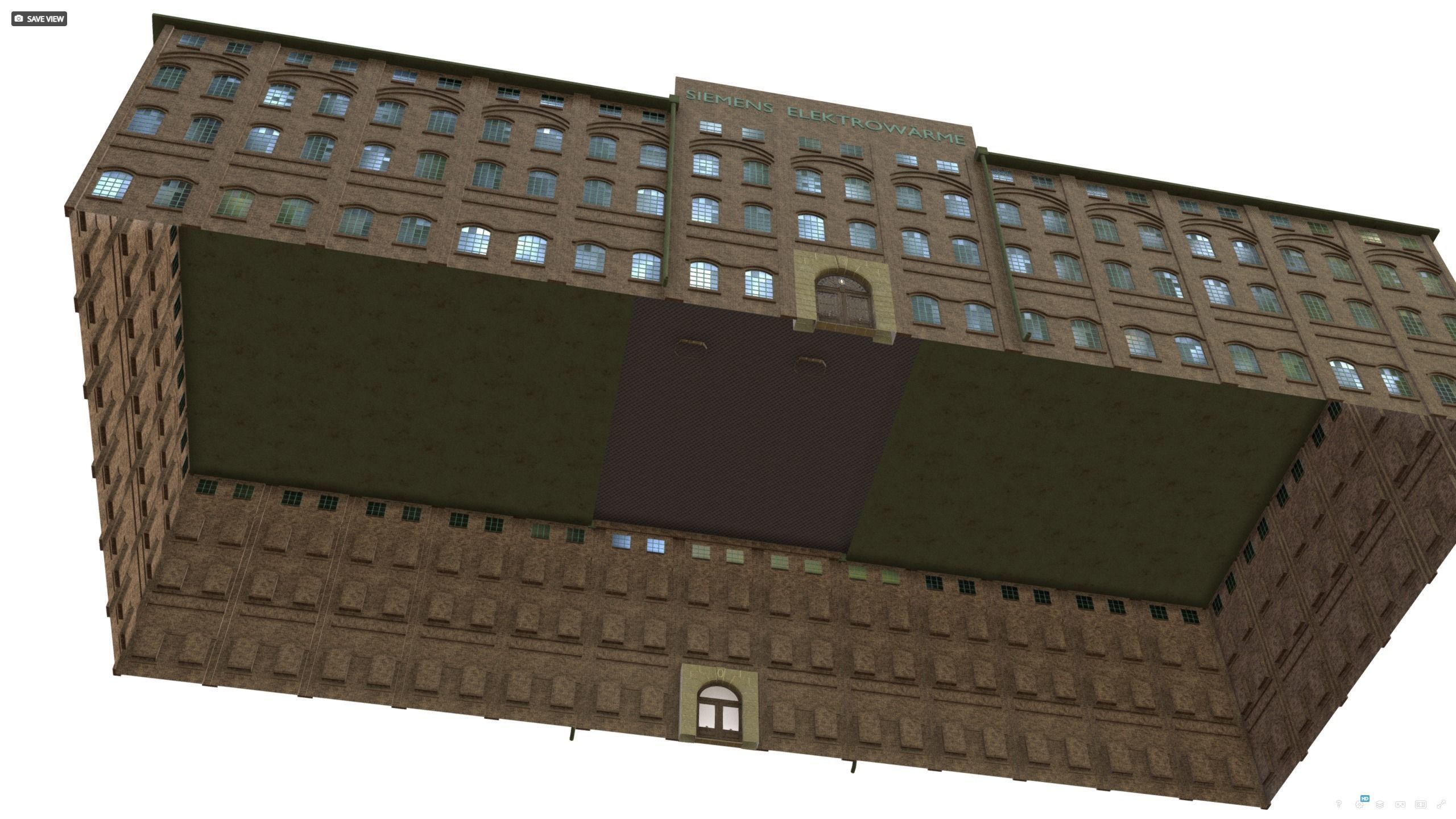 Siemens Fabrik warehouse 1938 ww2 3D model_6