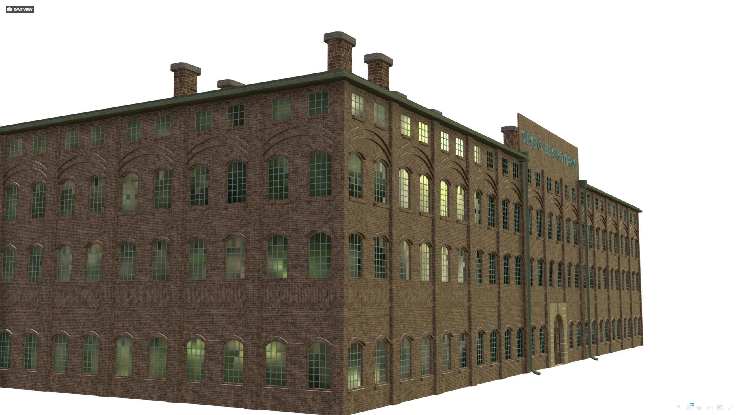 Siemens Fabrik warehouse 1938 ww2 3D model_16