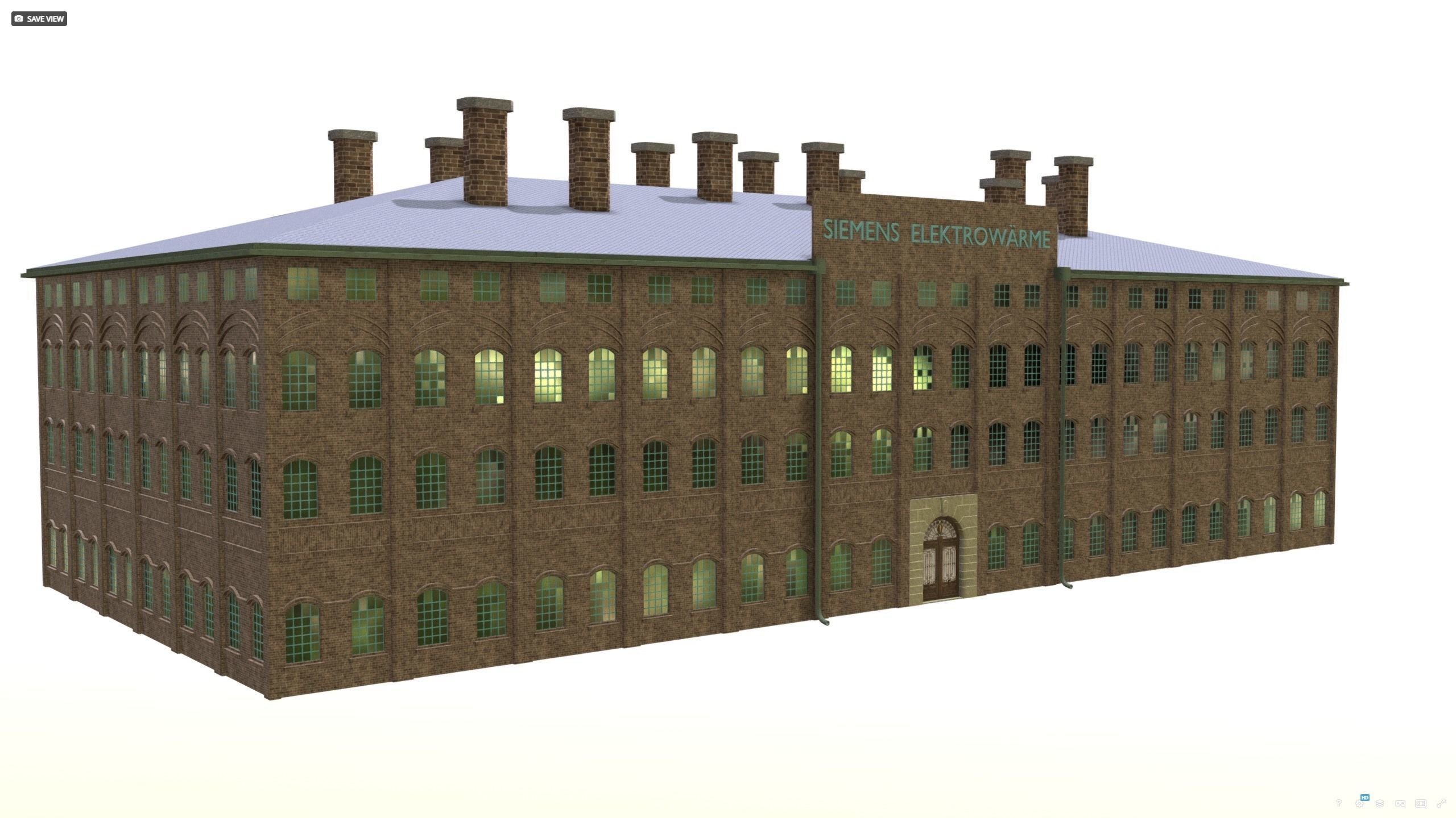 Siemens Fabrik warehouse 1938 ww2 3D model_5