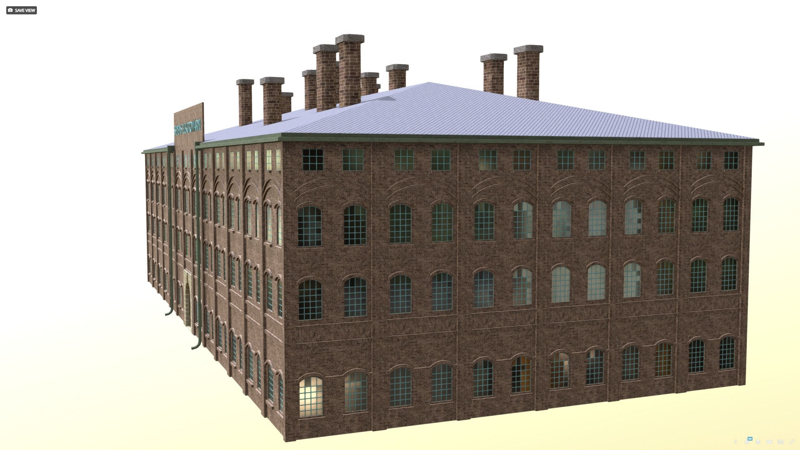 Siemens Fabrik warehouse 1938 ww2 3D model_7