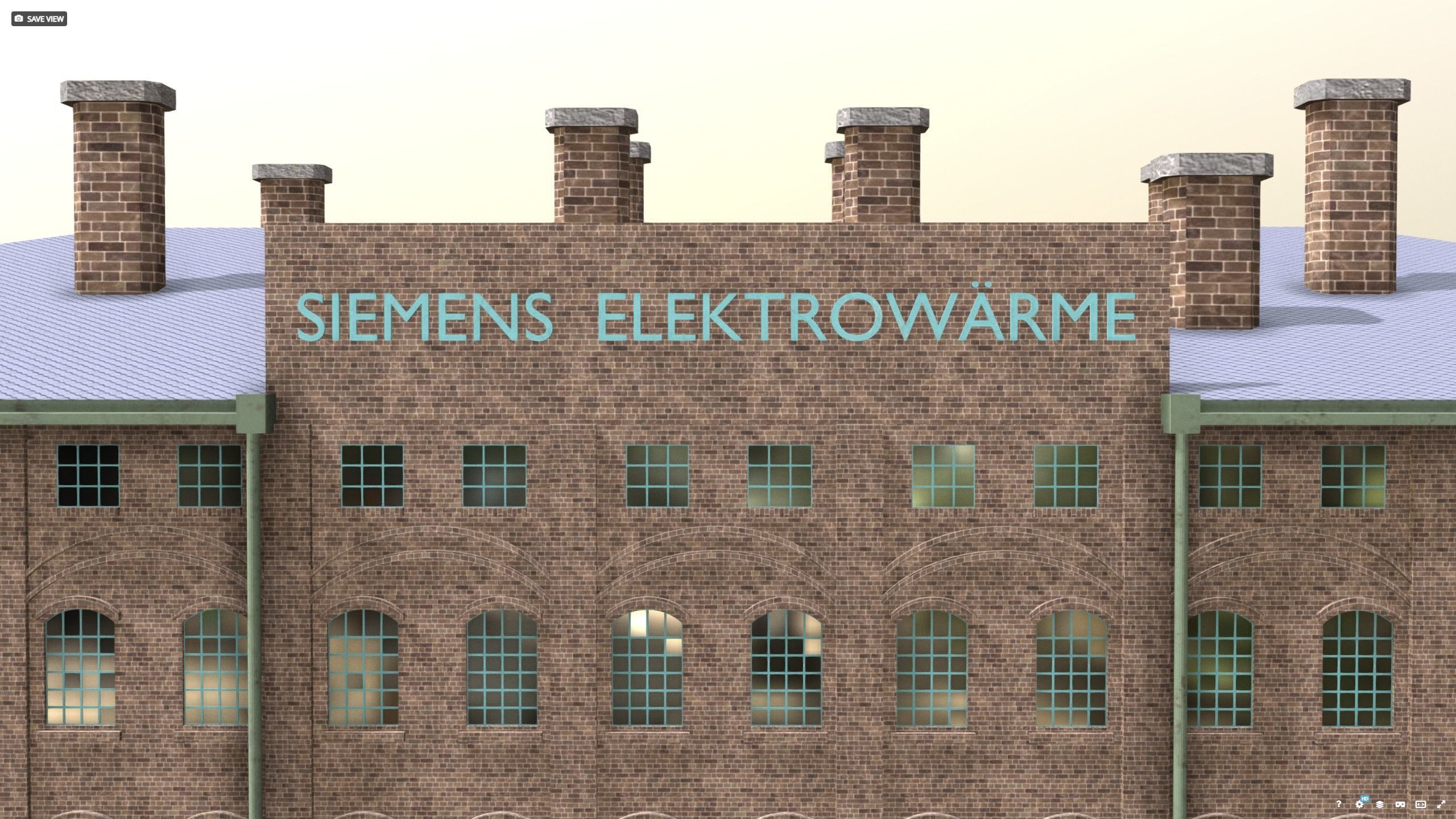 Siemens Fabrik warehouse 1938 ww2 3D model_1