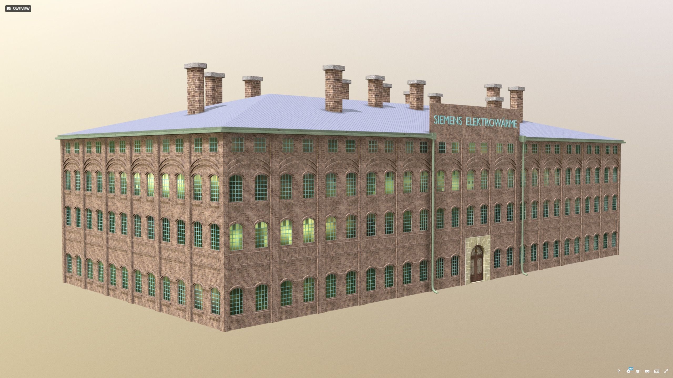 Siemens Fabrik warehouse 1938 ww2 3D model_20
