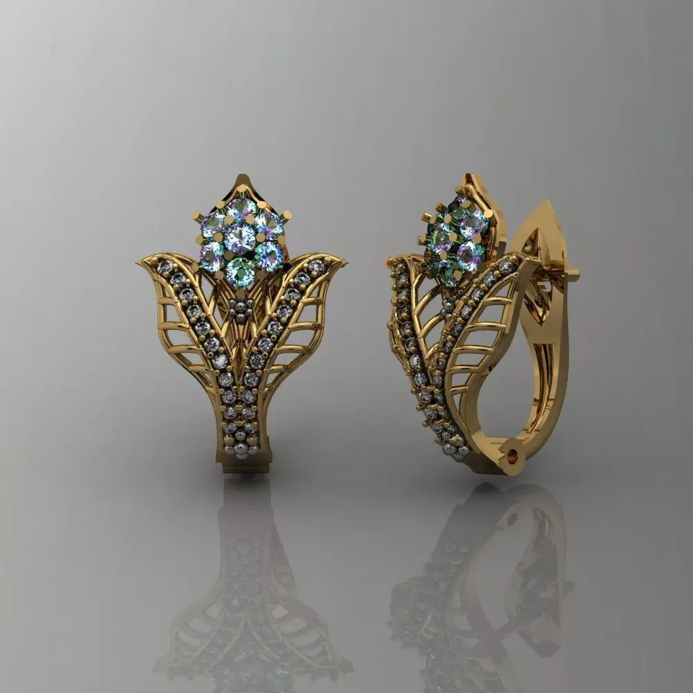 Micro Ear rings 3D print model