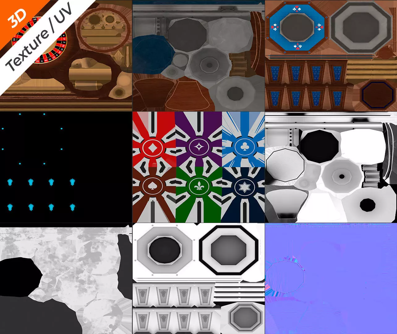 Roulette Table Low-poly 3D model_14