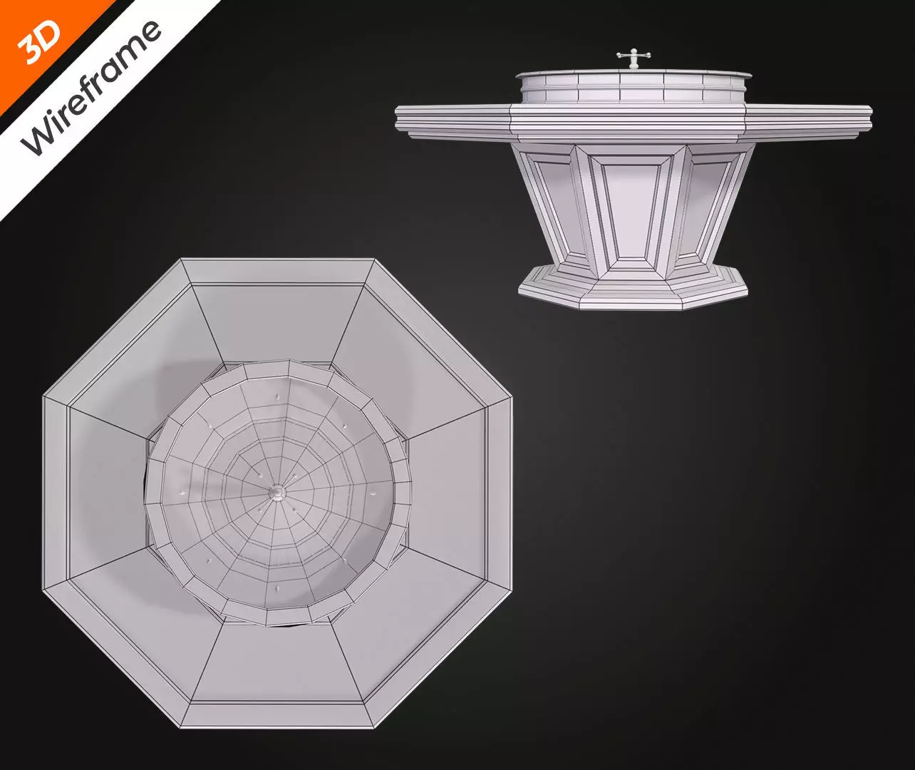 Roulette Table Low-poly 3D model_13