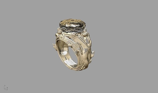 branches ring 3D print model