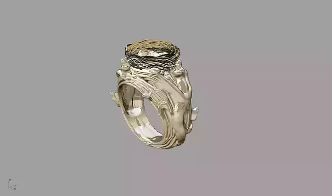branches ring 3D print model