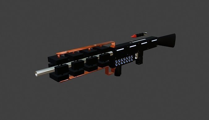 Railgun 3D model