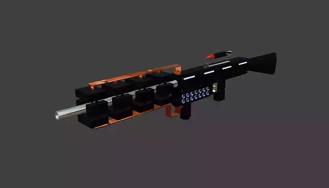 Railgun 3D model