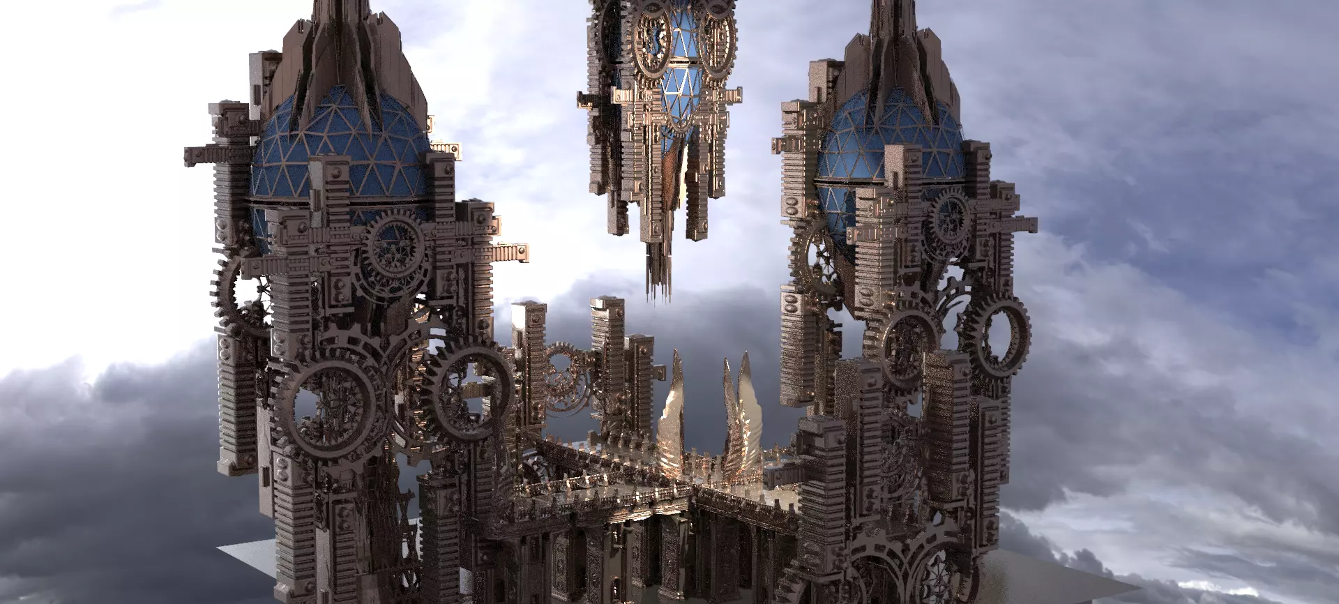 Victorian Watchtower City extended city islands  3D model_0