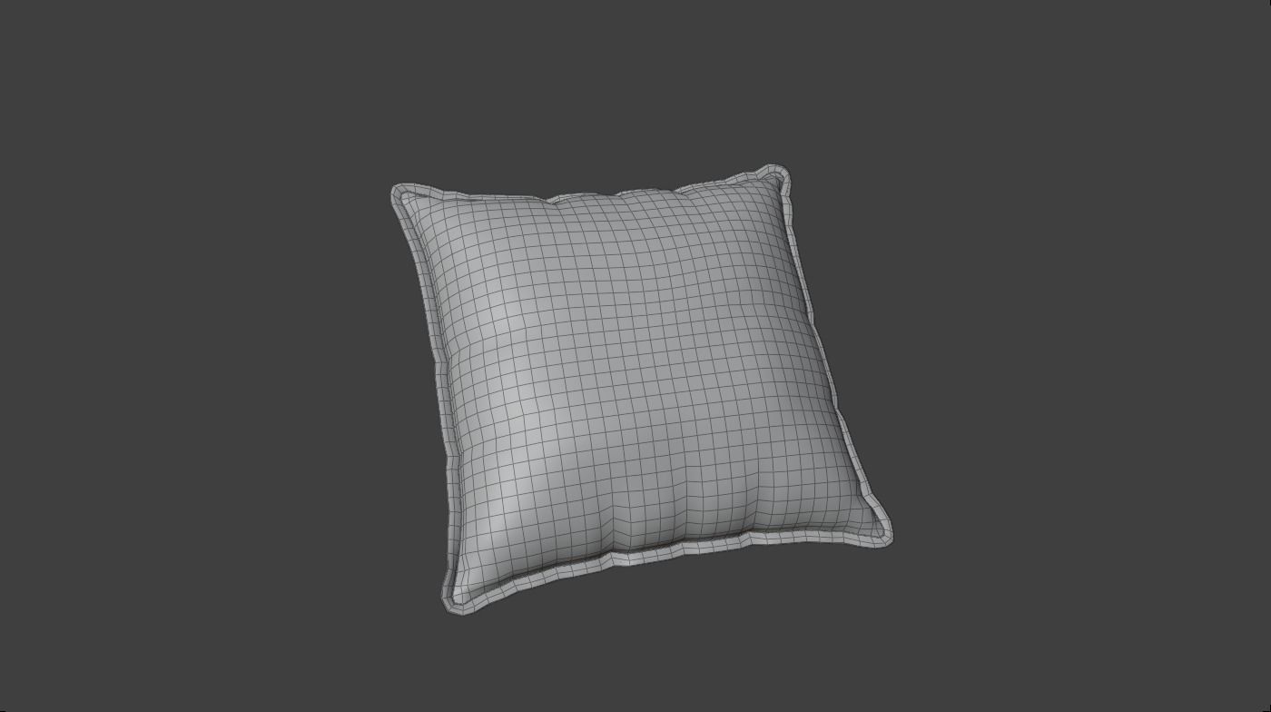 throw pillow Free 3D model_7