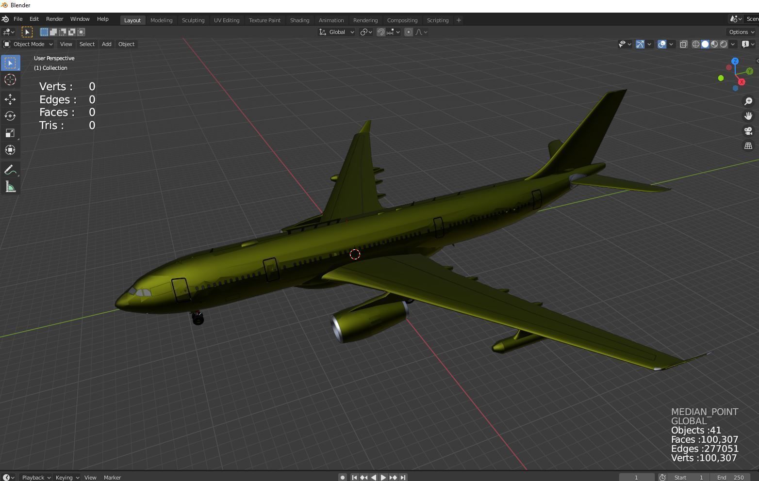 Airbus A330 3D model_5