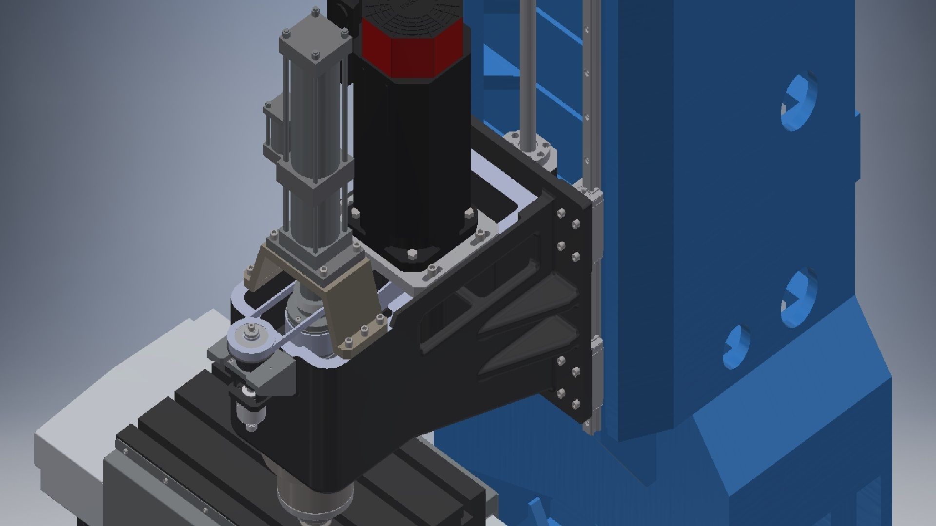 Vertical Drilling Milling Machine 3D model_13