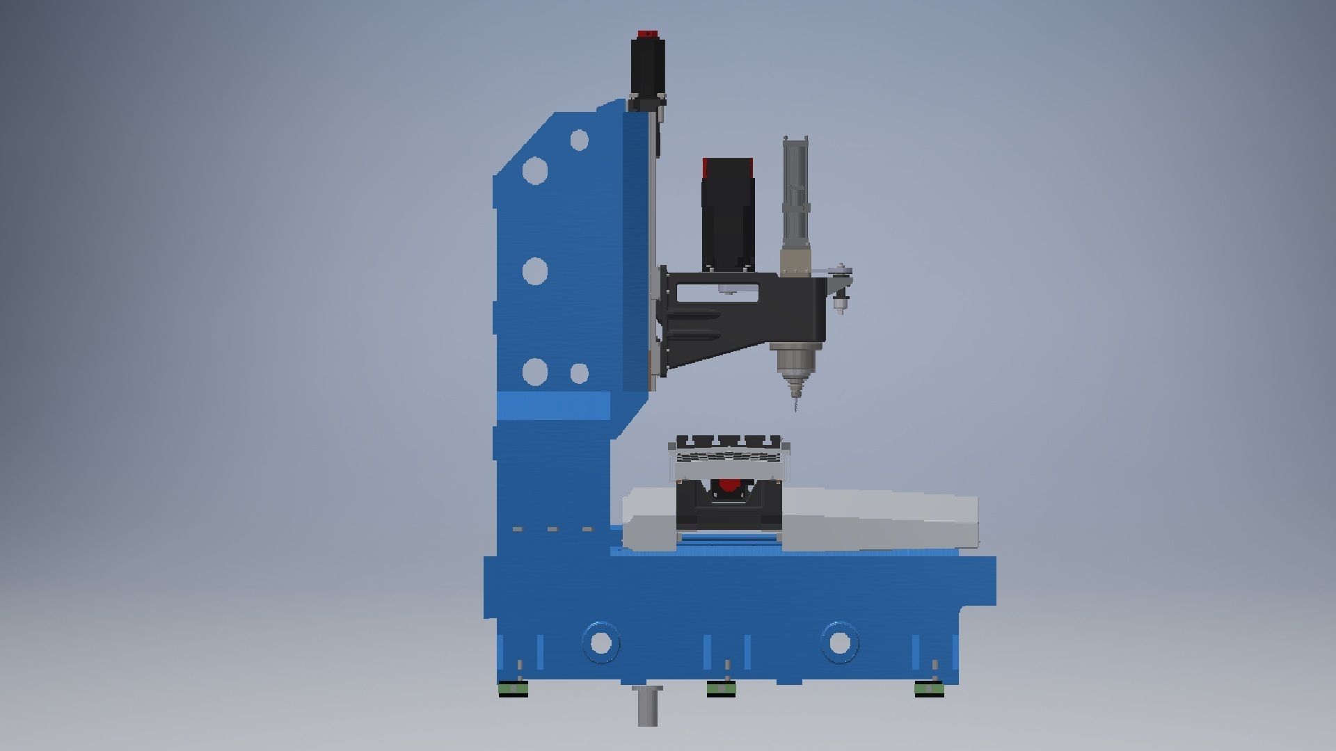 Vertical Drilling Milling Machine 3D model_2
