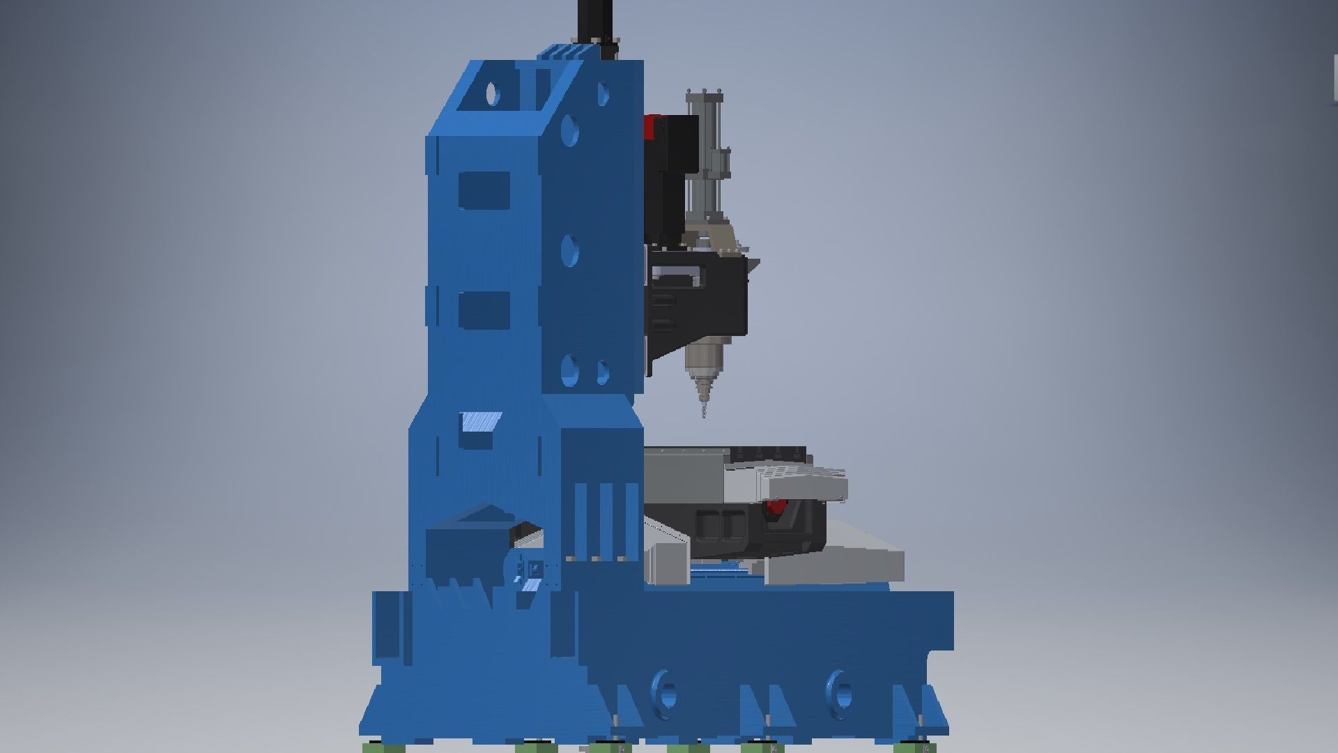 Vertical Drilling Milling Machine 3D model_4