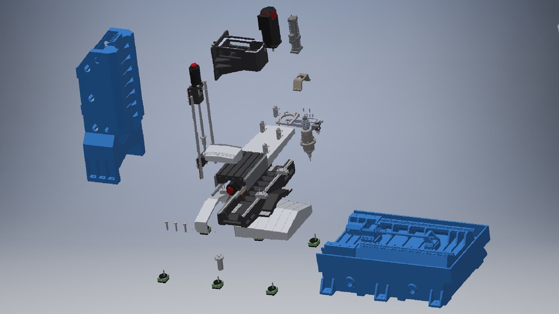 Vertical Drilling Milling Machine 3D model_19