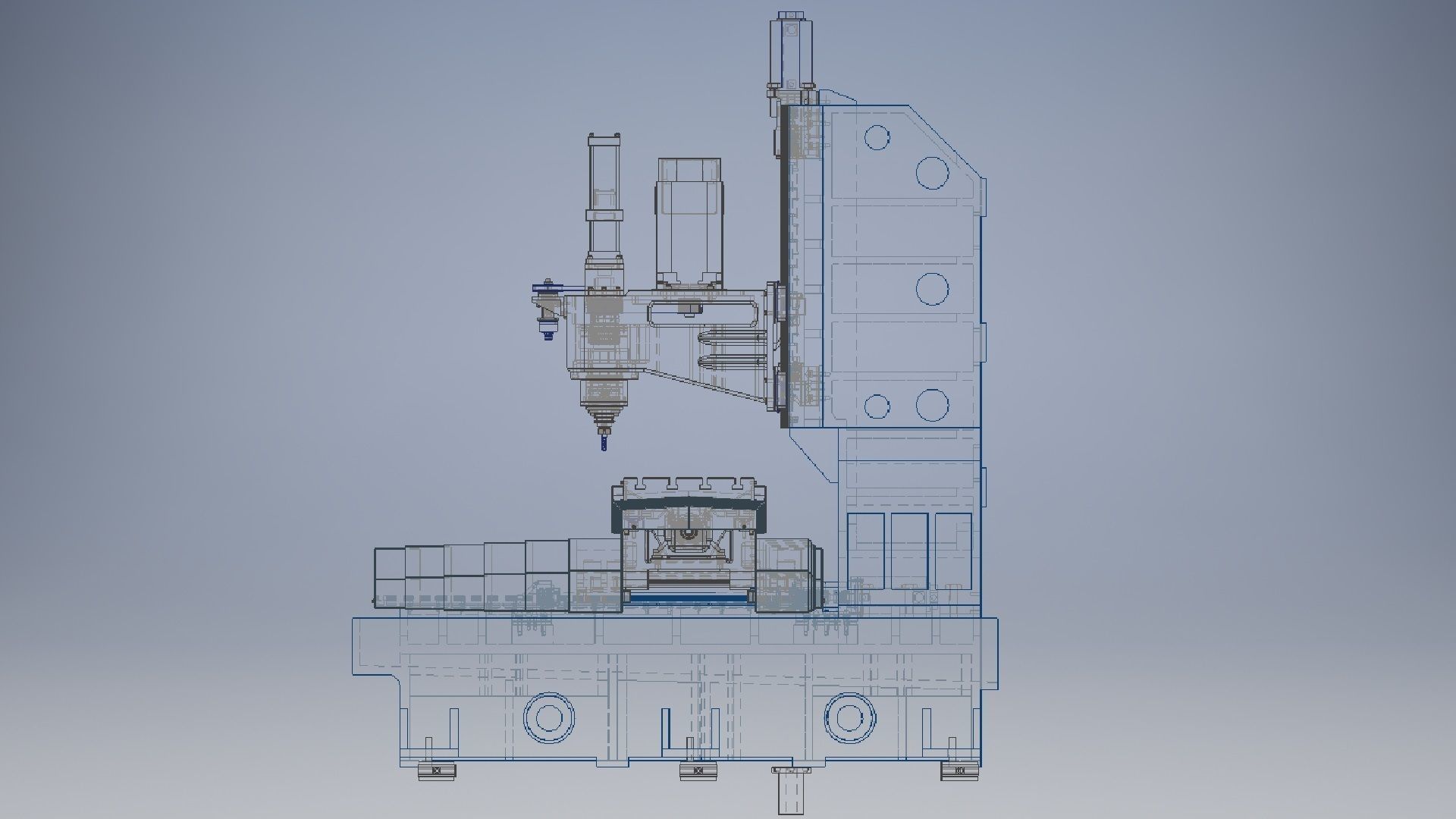 Vertical Drilling Milling Machine 3D model_16