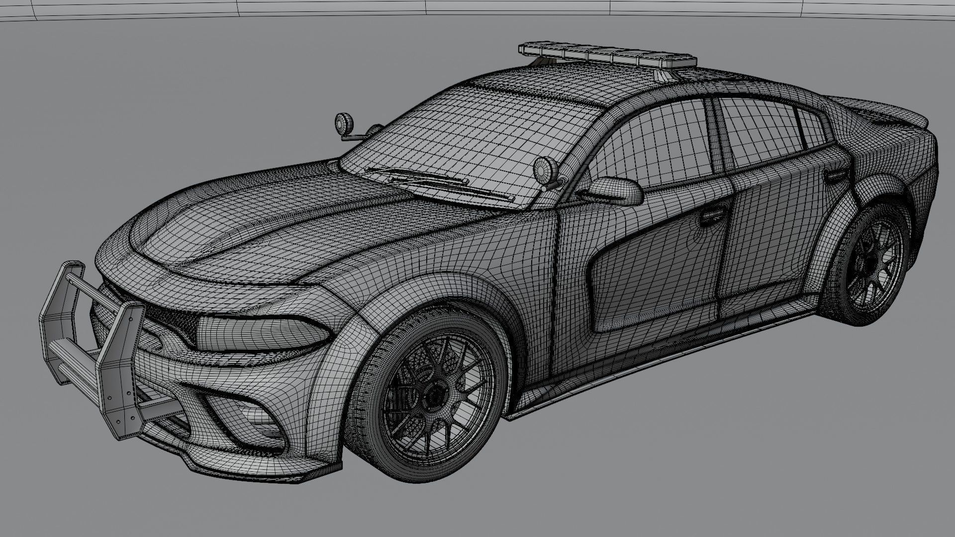 Dodge Charger Police Car 3D model_10