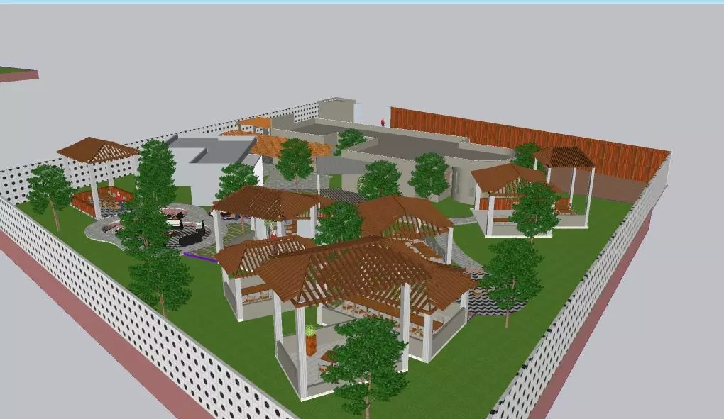 Cafe outdoor 3D model