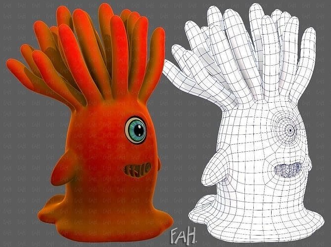 Monster V09 Low-poly 3D model