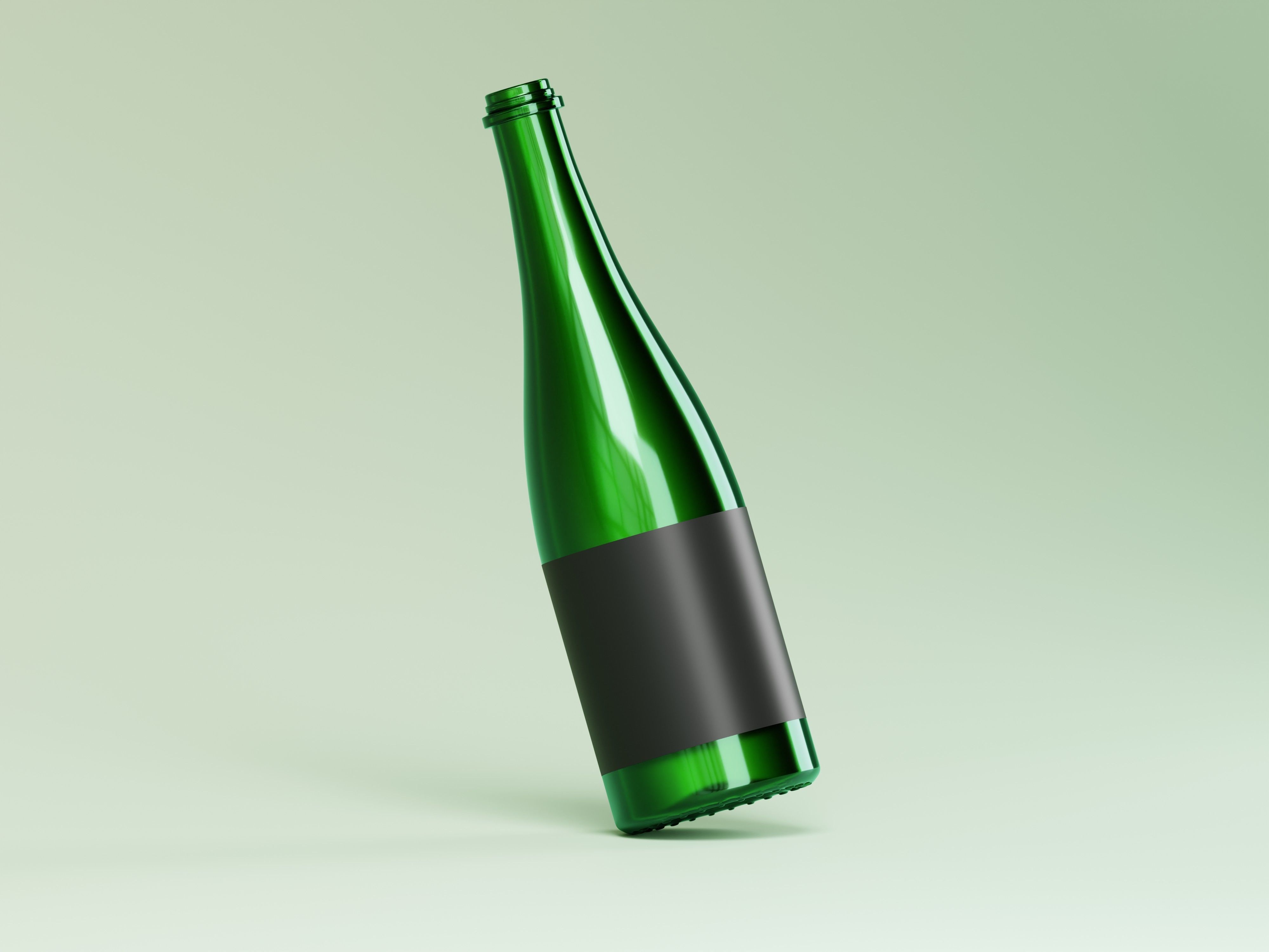 Champagne Bottle 3D Model Low-poly 3D model_6