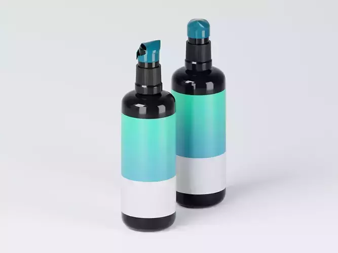 Airless Pump Bottle 3D Model