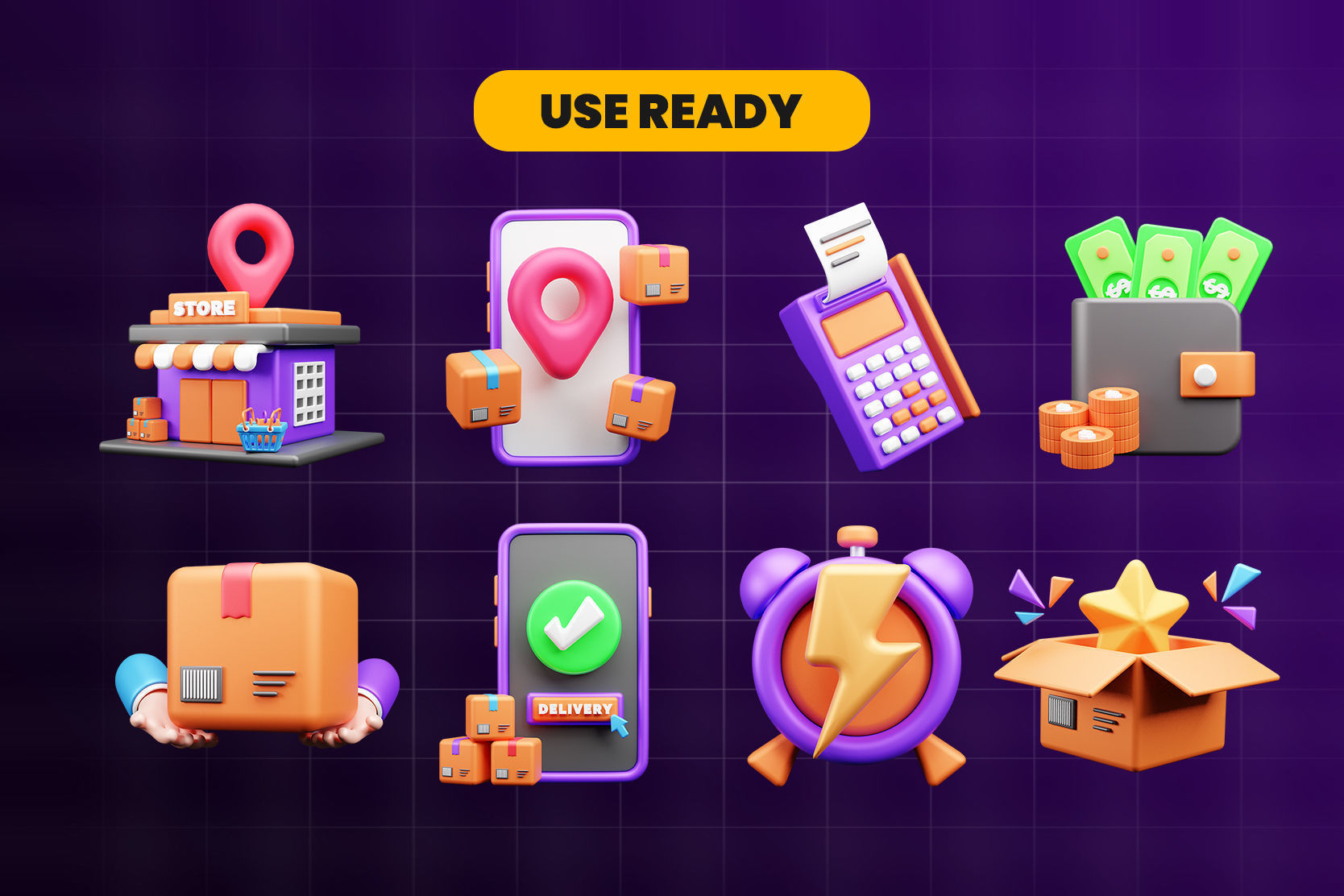 Shopping and Retails 3d Illustration  Icon Pack 3D model_2