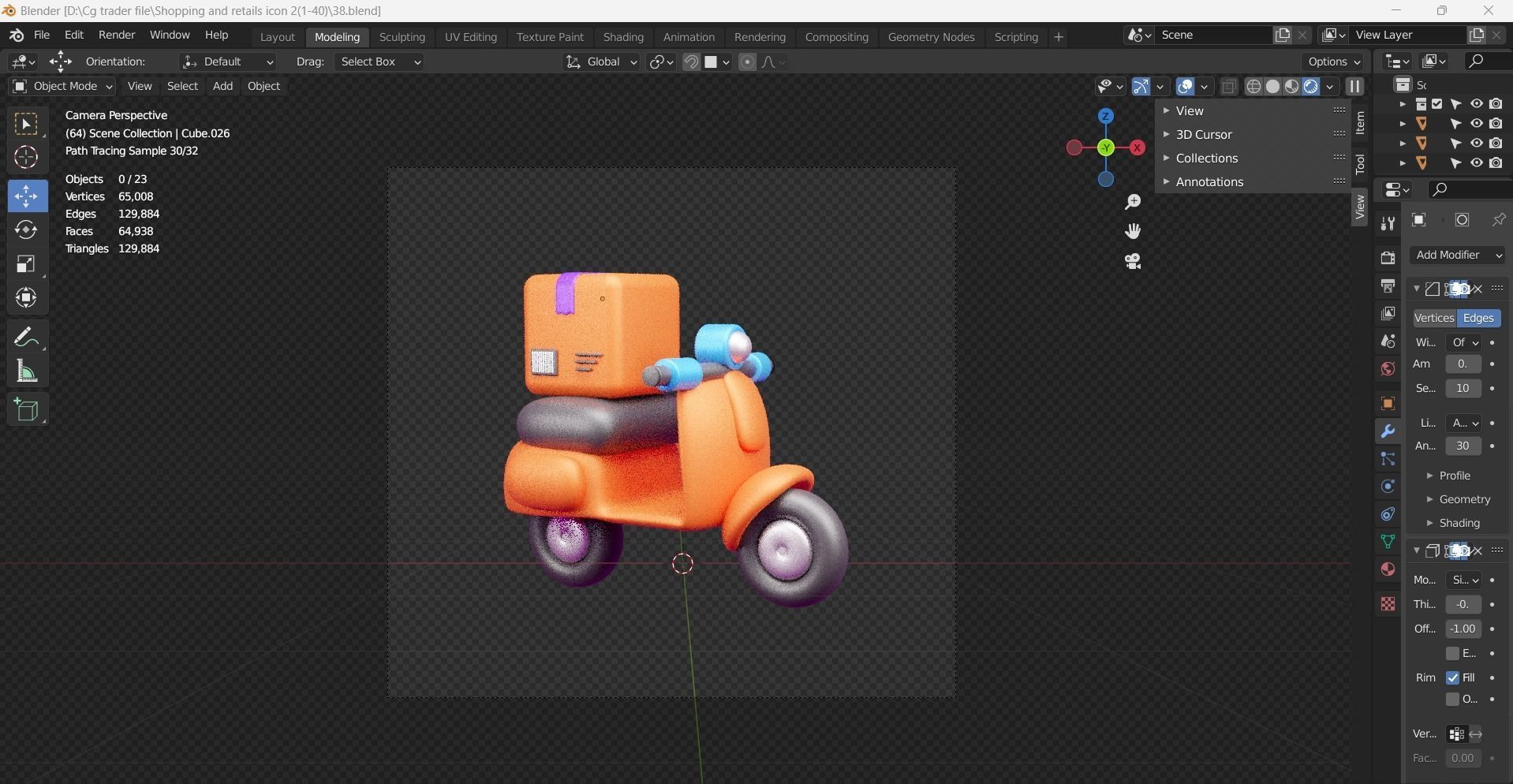 Shopping and Retails 3d Illustration  Icon Pack 3D model_82