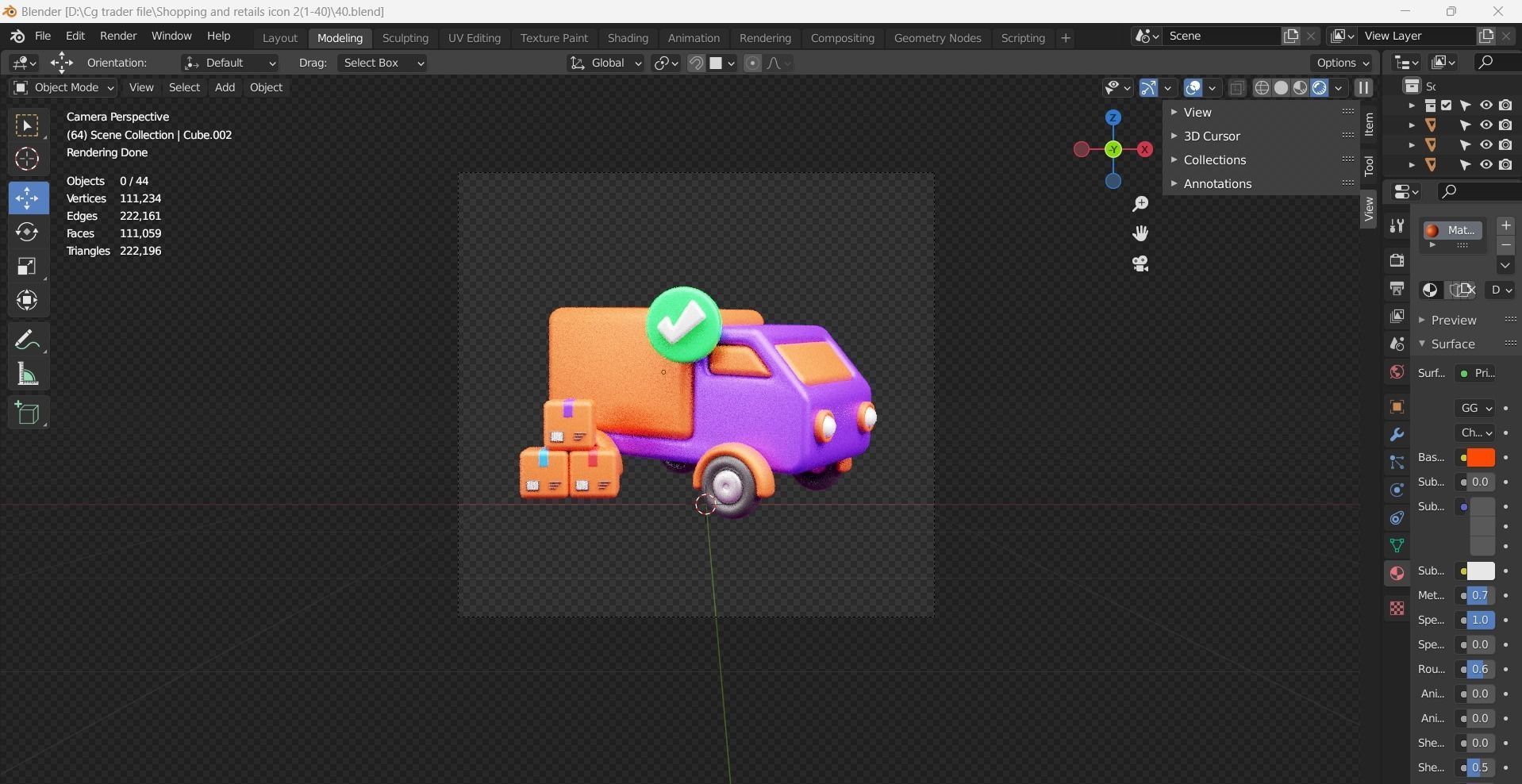 Shopping and Retails 3d Illustration  Icon Pack 3D model_86