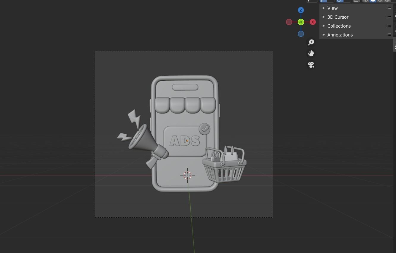 Shopping and Retails 3d Illustration  Icon Pack 3D model_54