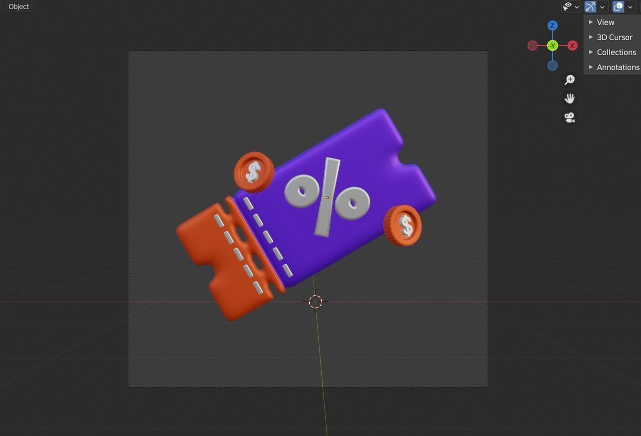 Shopping and Retails 3d Illustration  Icon Pack 3D model_32