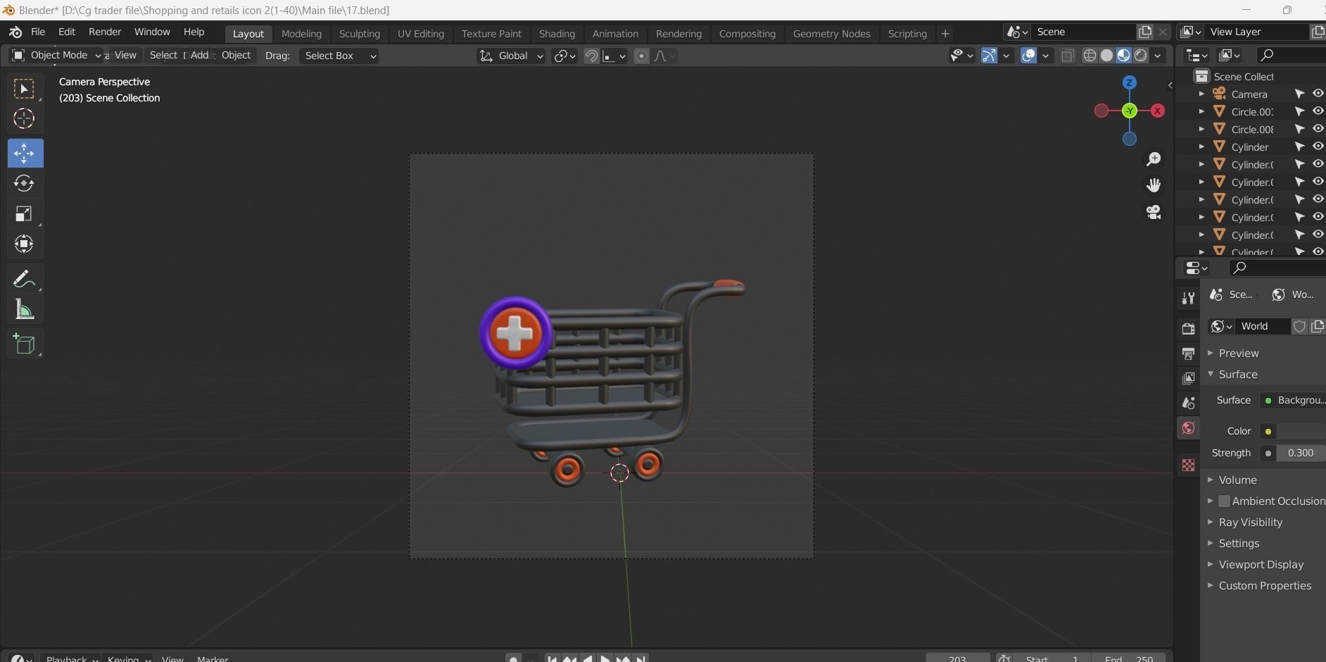 Shopping and Retails 3d Illustration  Icon Pack 3D model_40