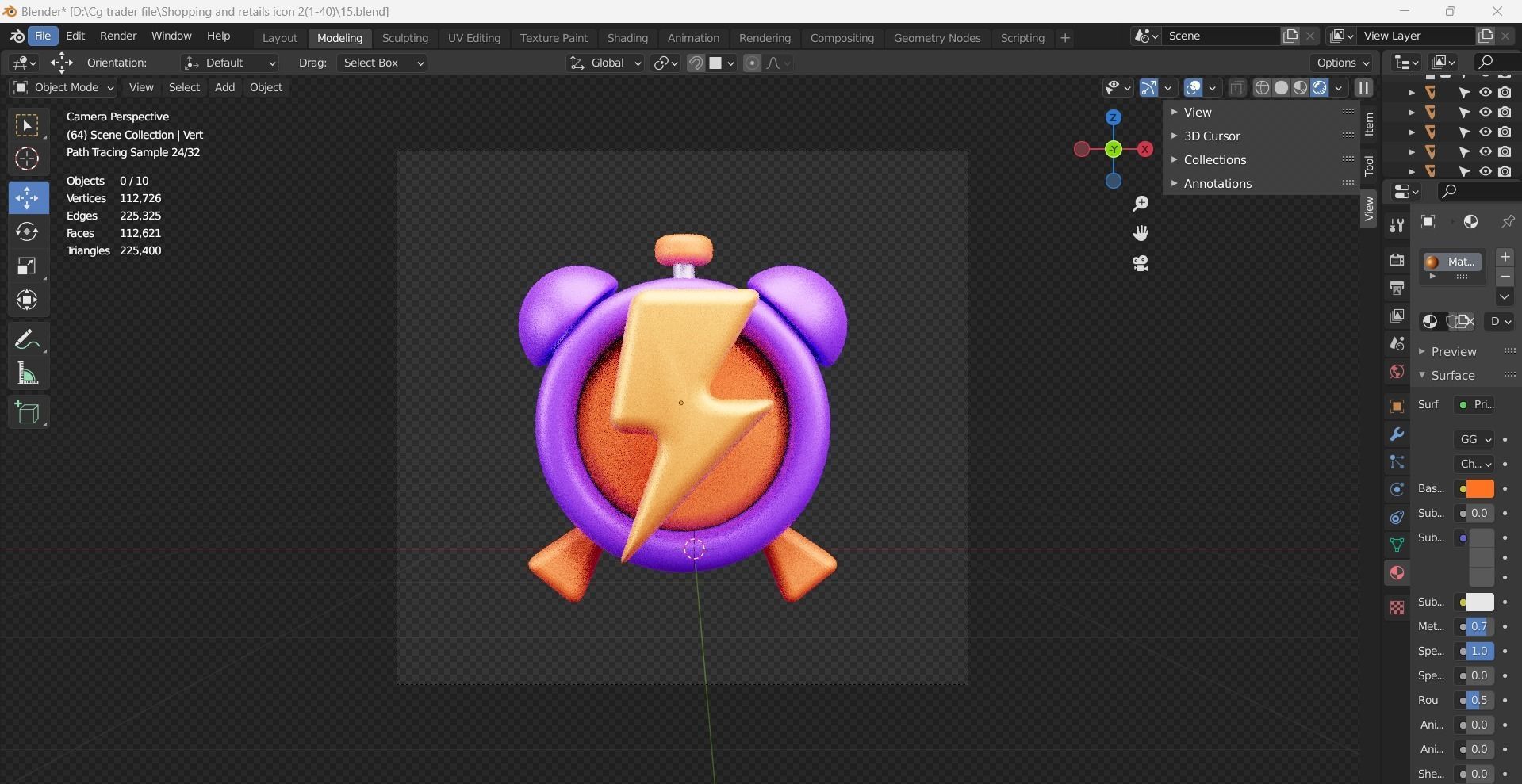Shopping and Retails 3d Illustration  Icon Pack 3D model_36
