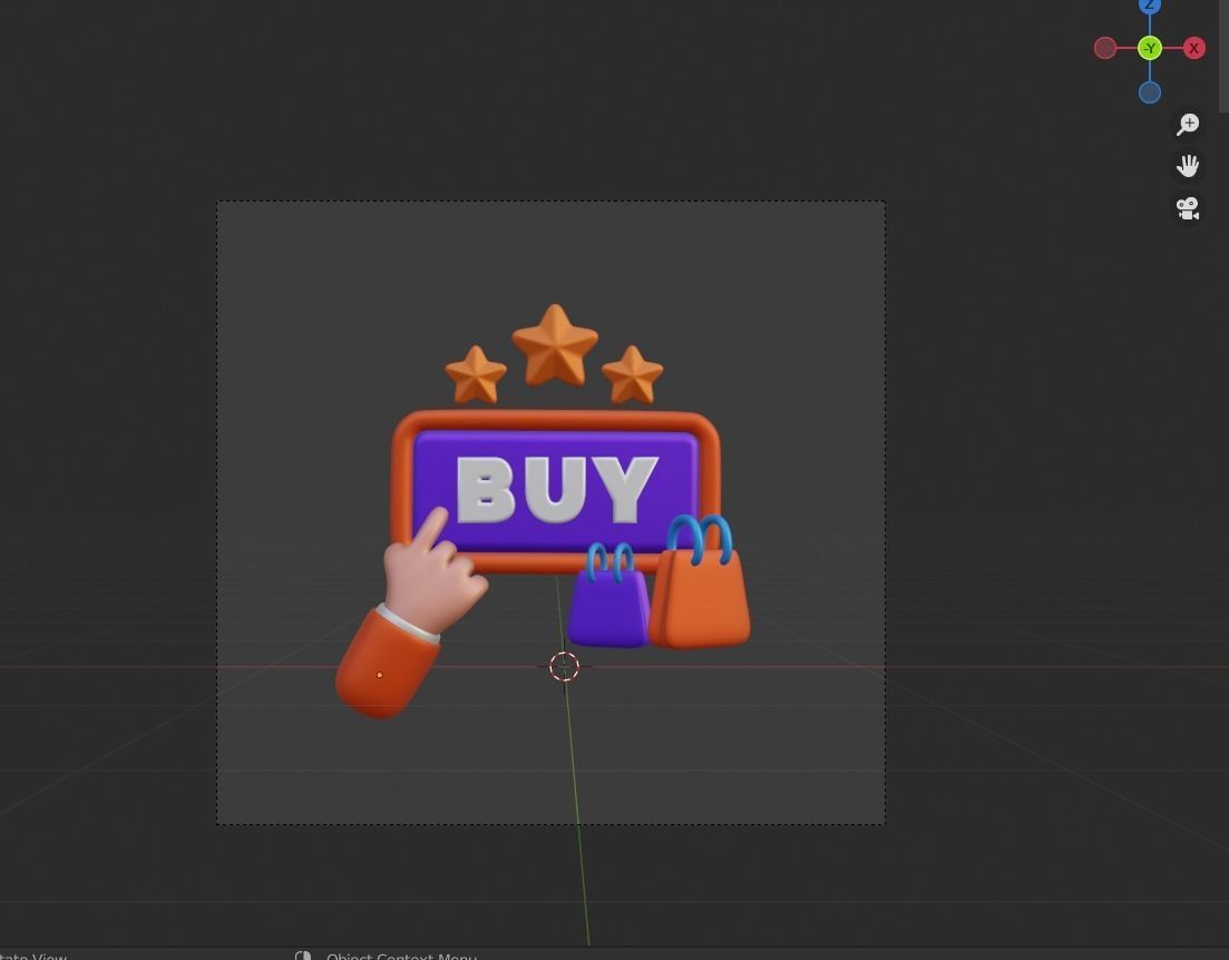 Shopping and Retails 3d Illustration  Icon Pack 3D model_77