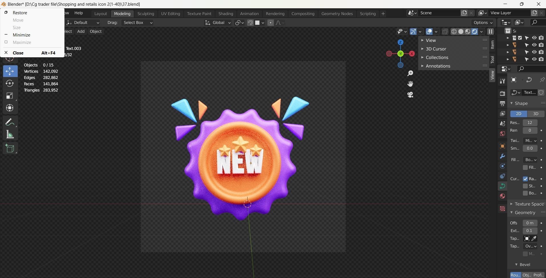 Shopping and Retails 3d Illustration  Icon Pack 3D model_79