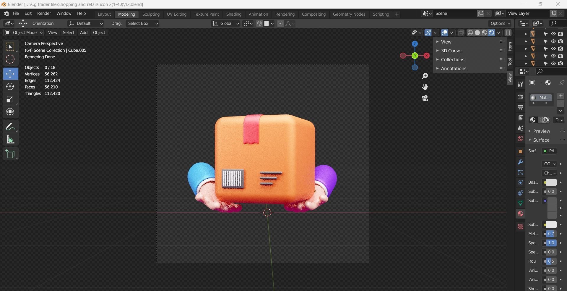 Shopping and Retails 3d Illustration  Icon Pack 3D model_29